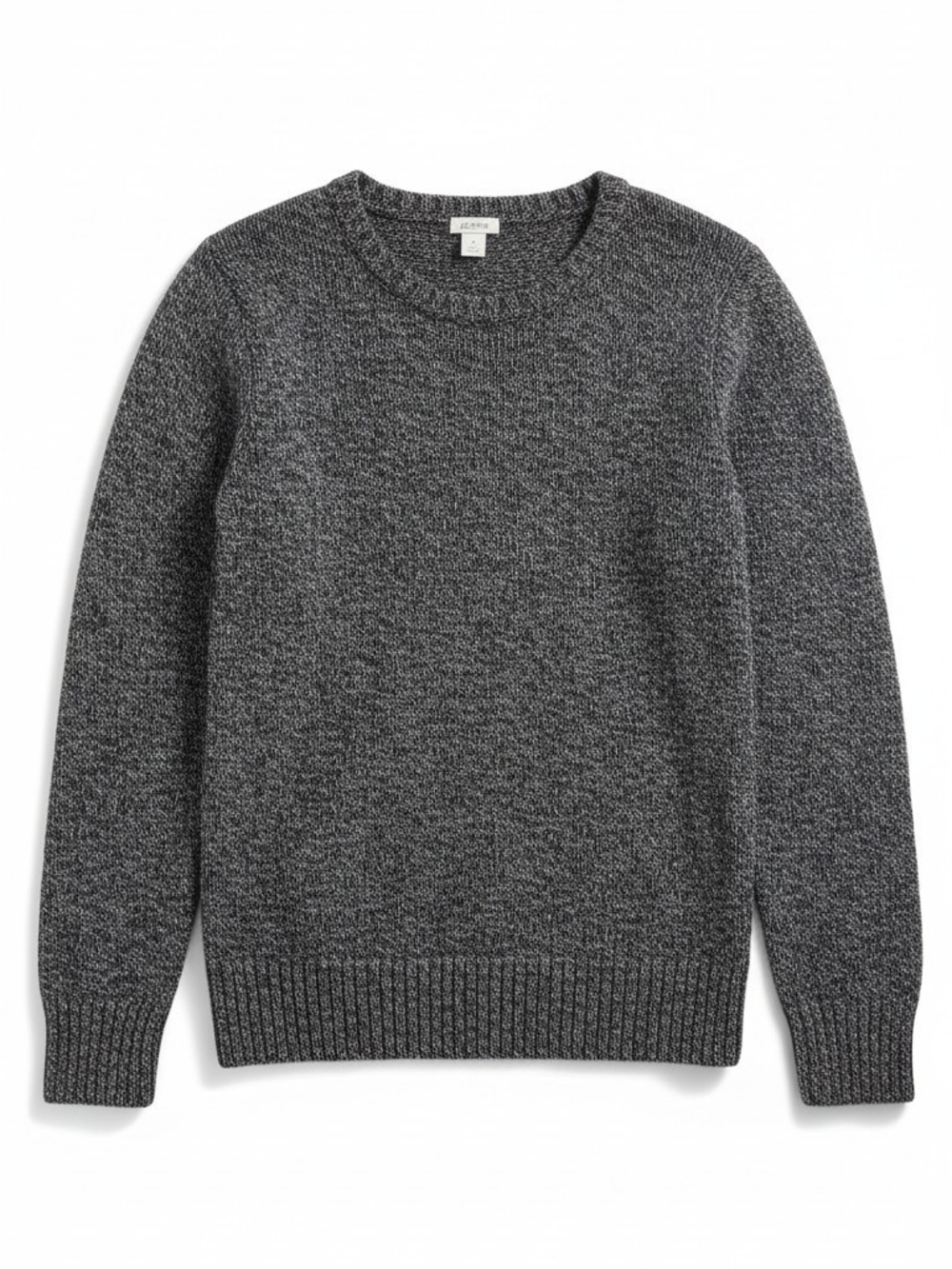 L.L.Bean Men's Crew Neck Pullover Sweater Gray Heather Cotton M Regular 501067
